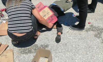 Kavşak içinde dönmeye çalışırken otomobil çarptı