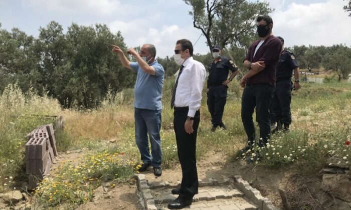 Kaymakam İlyas Memiş Reşitköy Barajı inşaatında inceleme yaptı