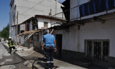 Kerpiç evde çıkan yangın büyümeden söndürüldü