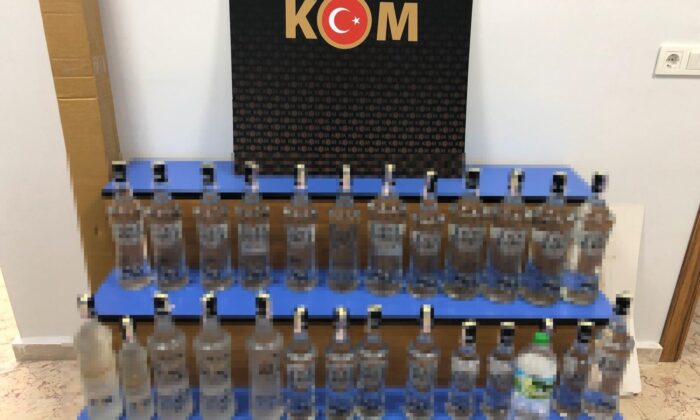 Keşan’da 27 şişe sahte alkol ele geçirildi