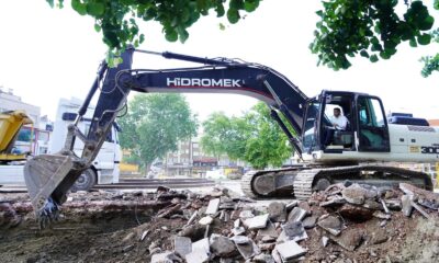 Kestel Meydanı için ilk kepçeyi başkan Tanır vurdu