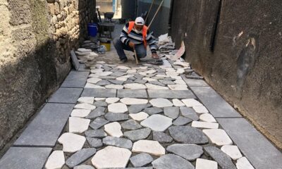 Kilis’in tarihi dar sokakları estetik taşlarla döşeniyor