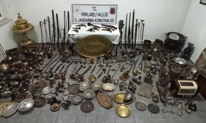 Kırklareli’nde 241 parça tarihi eser ele geçirildi