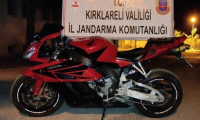 Kırklareli’nde motosiklet kaçakçılığı yapan şüpheli yakalandı