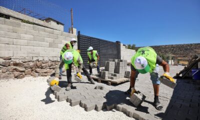 Kırsal mahallelerde parke taşı çalışmalarına start verildi