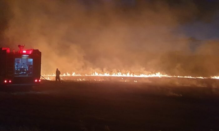 Kısa süre önce ayrıldığı tarlasında yangın çıktı