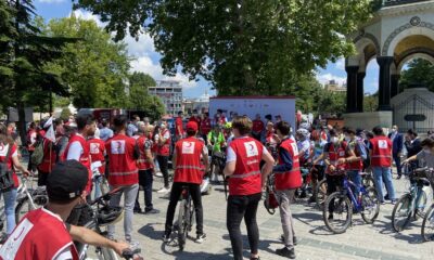 Kızılay farkındalık için pedal çevirdi