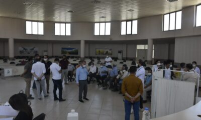 Kızıltepe Hububat Ticaret Merkezinde çalışanlar korona virüs aşısı oldu