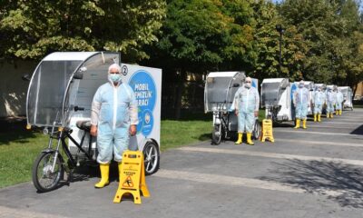 Kocasinan Belediyesi’nden doğayla dost çevreci araç ile temizlik