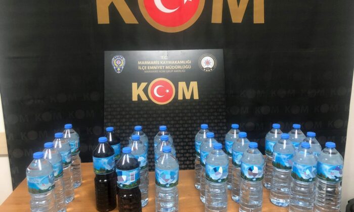 KOM ekiplerinden çadıra sahte alkol baskını