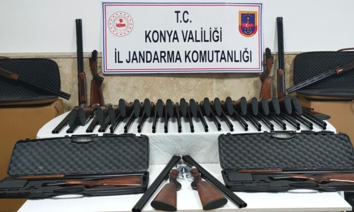 Konya’da jandarmadan kaçak silah operasyonu