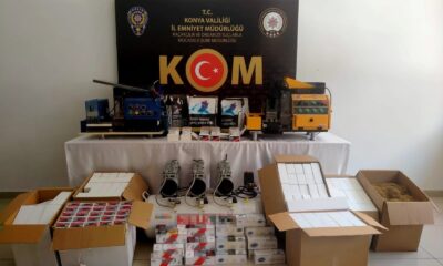 Konya’da kaçak tütün ve makaron operasyonu