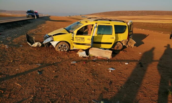 Konya’da ticari taksi şarampole devrildi: 1 ölü, 5 yaralı