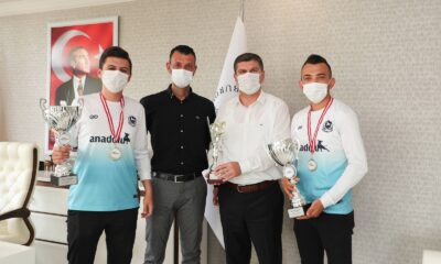 Kupa heyecanını Başkan Ercengiz’le paylaştılar