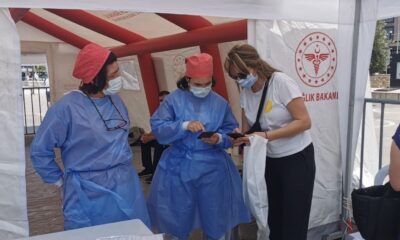 Kuşadası’nda aşı çadırı kuruldu