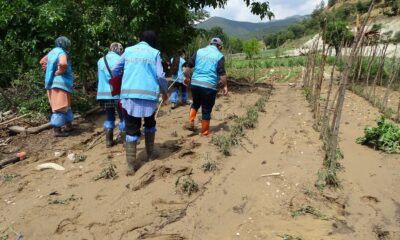 Kütahya Hisarcık’ta sel sonrası hasar tespit çalışması başladı
