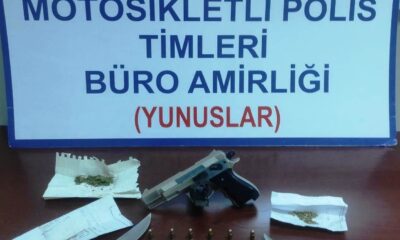 Kütahya’da uyuşturucu madde ve ruhsatsız tabanca ele geçirildi