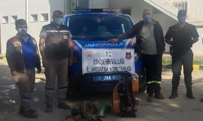 Madenden su motoru çalan şüpheliler yakalandı