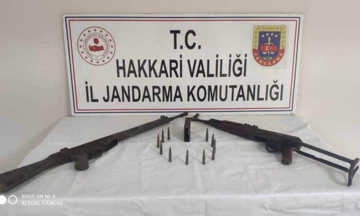 Mağara’da silah ele geçirildi