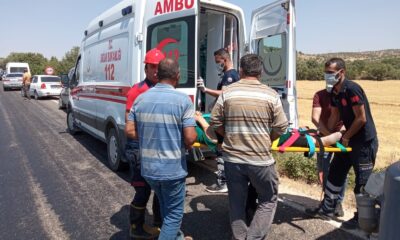 Mardin’de araç şarampole yuvarlandı: 1’i ağır 4 yaralı