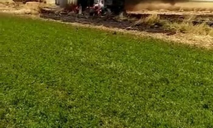 Mardin’de park halindeki kamyon alev aldı, yangın buğday tarlasına sıçradı