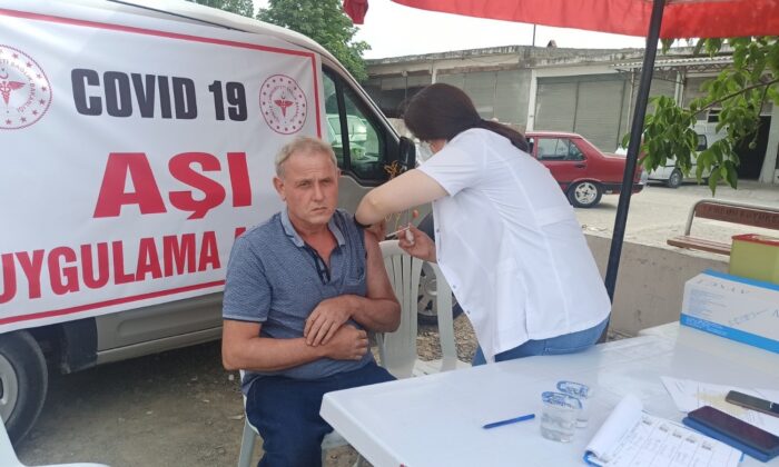 ‘Mavi’ ilçede sanayide aşı çalışması