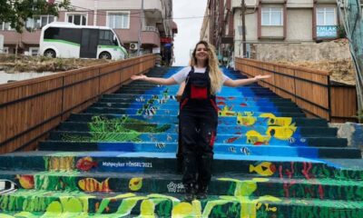 Merdivenler sanatla buluşuyor