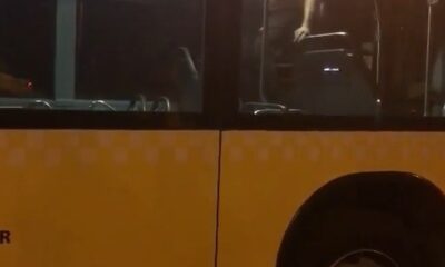 Metrobüste kendisine zarar veren şahsı özel harekat polisi aldı