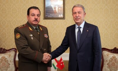 Milli Savunma Bakanı Akar, Tacikistan Savunma Bakanı Mirzo ile bir araya geldi