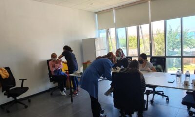 Mobil sağlık ekipleri sanayide aşıda