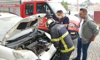 Motordan kedi çıkarma operasyonu