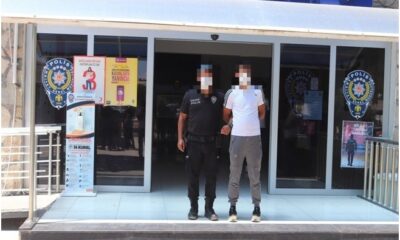 Motosiklet hırsızını bekçiler yakaladı