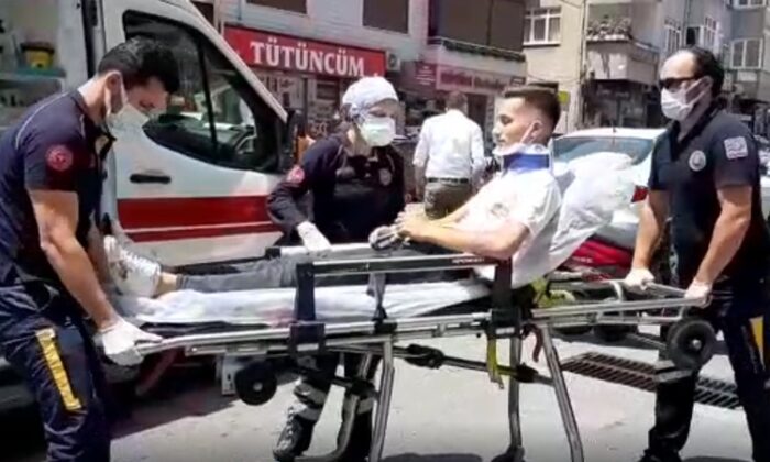 Motosiklet ile otomobil çarpıştı: 1 yaralı