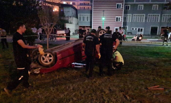 Motosiklete çarpıp takla attı: 1 ölü