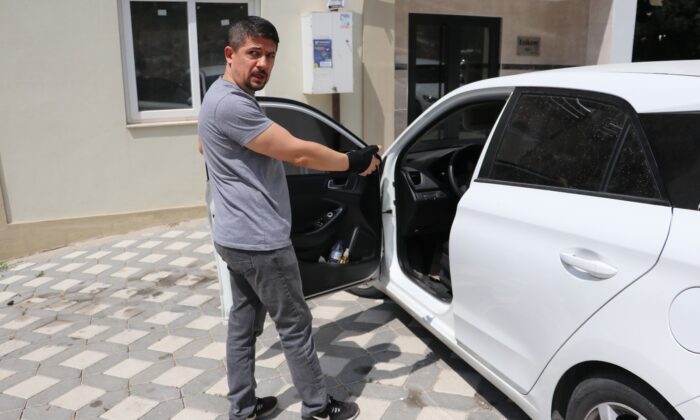 Motosikletli kurye, doktoru trafikte darp etti