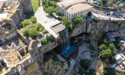 Muhteşem görüntüsüyle büyüleyen tarihi Fiskaya Şelalesi yeniden akmaya başladı