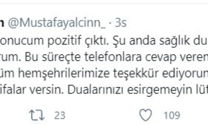“Mustafa Başkan, korona illeti sizi mi buldu?”