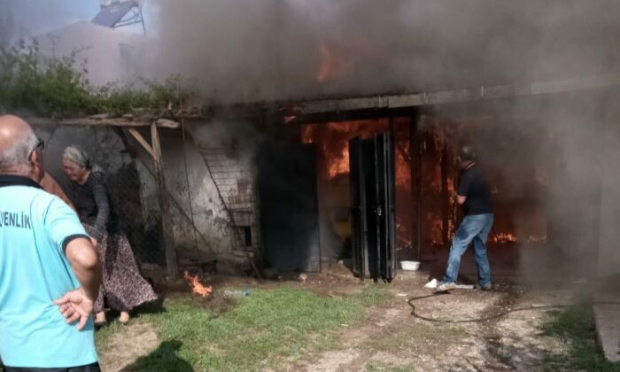 Nallıhan’da bir ev alevlere teslim oldu: 1 yaralı