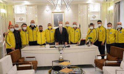 Namağlup şampiyonlardan Başkan Babaoğlu’na ziyaret