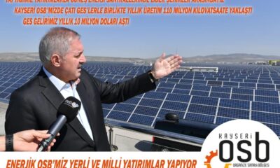 Nursaçan, “GES projeleri 2020 yılında 10 milyon 828 bin dolar getiri sağladı”