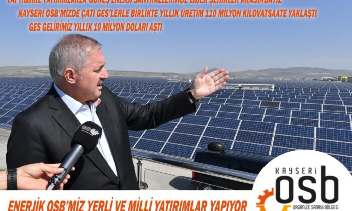 Nursaçan, “GES projeleri 2020 yılında 10 milyon 828 bin dolar getiri sağladı”