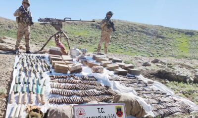 Oğul köyü kırsalında çok sayıda silah ve mühimmat ele geçirildi