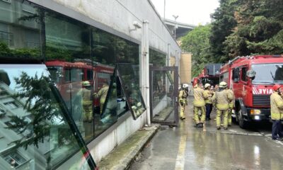 Ortaköy’de ofiste yangın paniği