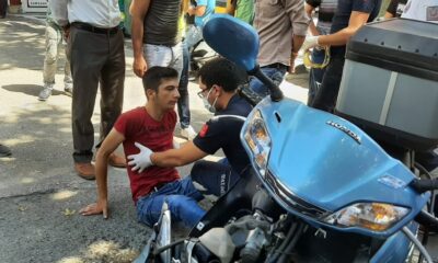 Otomobil ile motosiklet çarpıştı: 1 yaralı