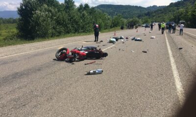 Otomobil motosikletle çarpıştı: 1 yaralı