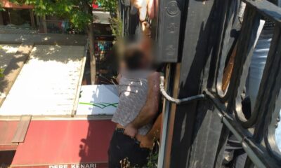 (Özel) 20 metrelik köprüden atlamak üzereyken son ânda kurtarıldı