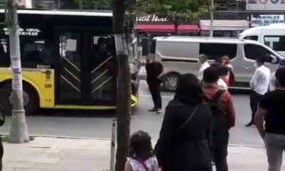 (Özel) Belediye otobüsü yolcuları almadı, vatandaşlar otobüsün önünü kesti