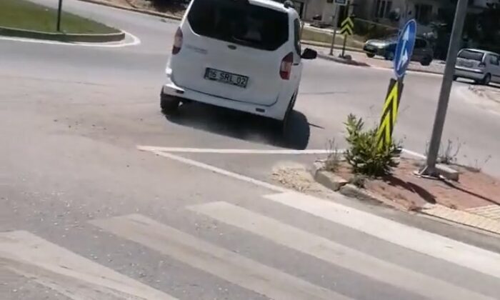 (Özel) Bursa’da çalıntı araçla drift yaptı… O anlar kamerada