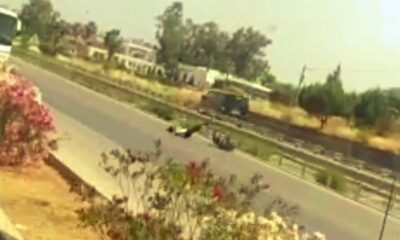 (ÖZEL) Çalıntı motosikletle trafiği birbirine kattı, ters yöne girip kaza yaptı