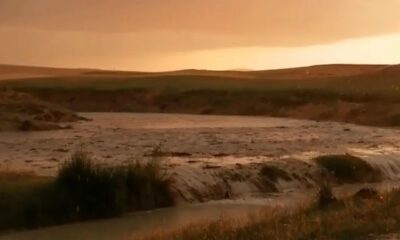 (ÖZEL) Gelen sel görüntüsünü çiftçi böyle görüntüledi